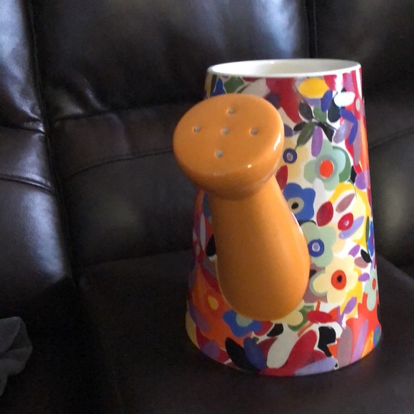 Never used MacKenzie-Childs watering pitcher 8”tall multi-color - Picture 2 of 5